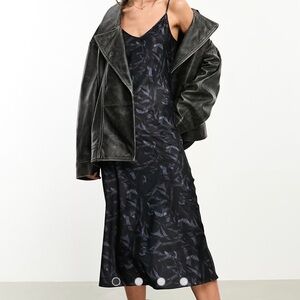 All Saints Black Midi Dress